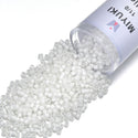 7.5g Miyuki Delica 11/0 Seed Beads, White Lined Crystal AB DB66