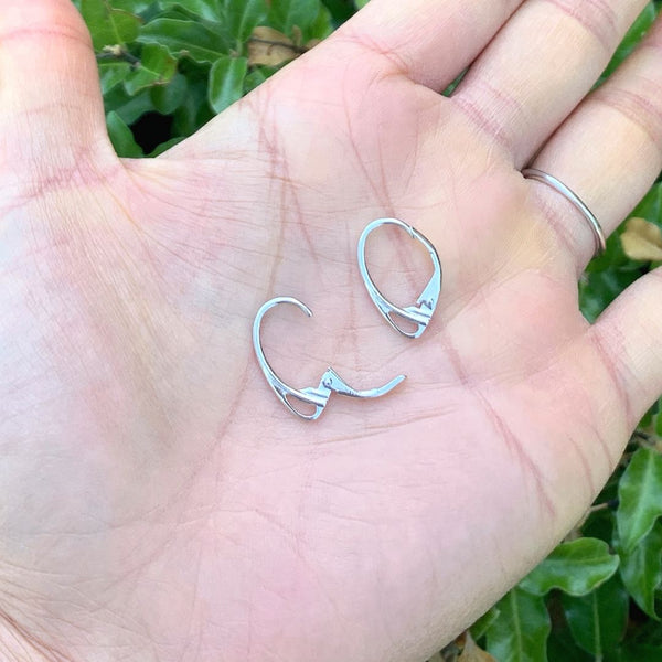 10pcs 925 Sterling Silver Oval Leverback Earring Hooks, 23mm, Thick Sturdy, SS15-1