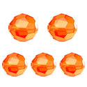 140pcs Creative Club Faceted Round Crystal Glass Beads, Orange Sun, 8mm, Hole ID 1mm, CC2R812