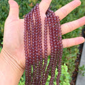 500pcs Creative Club Faceted Rondelle Crystal Glass Beads, Burgundy Red, 6x4mm, Hole ID 1mm, CCR611