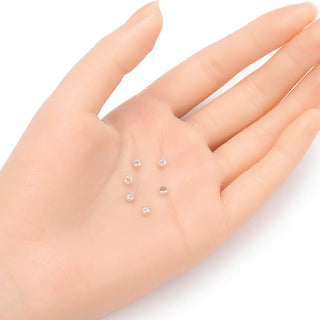 20pcs 925 Sterling Silver Large Hole Round Ring Spacer Beads, Size Selections: 4mm/5mm/6mm