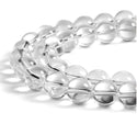 Lab Created Clear Crystal White Quartz Gemstone Round Beads, 1 Strand/15 Inch, Size Selections: 4mm/6mm/8mm/10mm