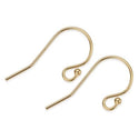 50pcs Ball End Fish Earring Hooks, 18K Yellow Gold Plated Brass, 22mm Long, Wire Gauge Selections: 0.7mm/21 Gauge or 0.9mm/19 Gauge