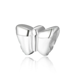 Real Solid Sterling Silver Butterfly Charm Transformation Bead, Compatible with Pandora All...