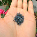 25g Miyuki Rocaille 15/0 Round Seed Beads Opaque Iris Gunmetal RR-456