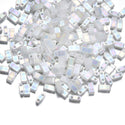 10g Miyuki Half Tila Seed Beads 5x2.3mm, Rainbow White Pearl (HTL-471)