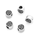20pcs Ancient Celtic Knot Symbol of Protection Large Hole Beads, Hole ID 4.5mm, Antique Silver, Zinc Alloy Metal, MEC-D9
