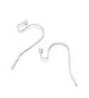 100pcs Ball End Fish Earring Hooks, Sterling Silver Plated Brass, 0.75mm/21 Gauge, 20mm Long CF206-S