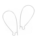 10pcs 925 Sterling Silver Kidney Earring Hooks, 30mm Long, 0.6mm/22 Gauge, SS347