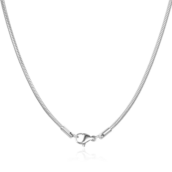 5pcs 304 Stainless Steel 1.5mm Round Snake Chain Necklaces (16 Inch/18 Inch/20 Inch/22 Inch/24Inch/26 Inch)