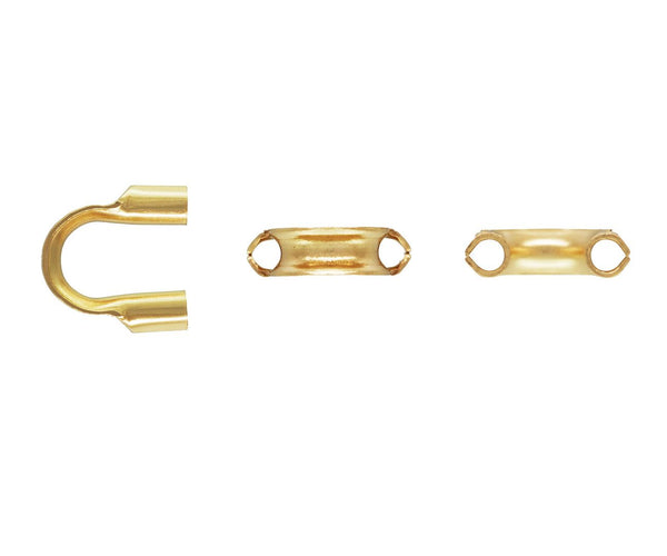 20pcs Real 1/20 14K Gold Filled Wire Guards Cable Thimble, Hole ID Selections: 0.5mm/0.8mm/1.14mm