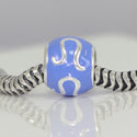 1pc 925 Sterling Silver Leo Zodiac Sign Bead Charm Light Blue Enamel, Compatible with Pandora All Other Charm Bracelets, EC50