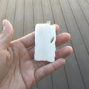 1pc Beautiful Dragon Goddess Hand Carved White Buffalo Bone Drop Pendant, Symbol of Strength Prosperity Pendant, with Sterling Silver Bail, 2.2 Inch, BP-69