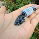 7.5g Miyuki Delica 11/0 Seed Beads, Nickel-Plated Dyed Gunmetal DB453