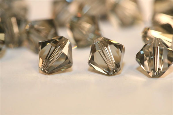 50pcs Adabele Austrian Faceted Bicone Crystal Beads #5301, Smoked Quartz, Size Selections: 6mm/8mm/10mm