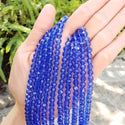 200pcs Creative Club Faceted Round Crystal Glass Beads, Sapphire Blue, 6mm (0.24 inch), Hole ID 1mm, CC2R613