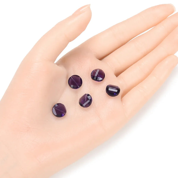 25pcs Adabele Austrian Faceted Flat Round Twist Coin Crystal Beads #5621, Purple Velvet, 10mm, Hole ID 1.2mm, SSW1027