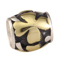 Solid 925 Sterling Silver Gold Celtic Cross Protection Faith Bead Charm