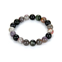 1 Strand Stretch Natural Multi-color Tourmaline Beaded Gemstone Bracelet, 10mm Bead, Length Selections: 7 inch/7.5 inch/8 inch/8.5 inch