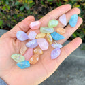Natural Raw Crystal Quartz Nugget Drilled Gemstone Beads, Chakra Rainbow AB Titanium Coated Stone Nuggets, 15 Inch, GA-B6