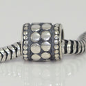 1pc Solid 925 Sterling Silver Double Ring Promise Protection Bead Charm, Compatible with Pandora All Other Charm Bracelet, EC117