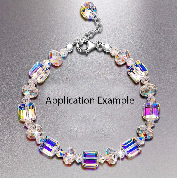 24pcs Adabele Austrian Faceted Rondelle Crystal Beads #5040, Crystal Clear AB, Size Selections: 6x4mm, 8x6mm, 10x8mm