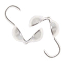 100pcs Clamshell Calotte Bead Tips, 9mm Crimp End Caps, Sterling Silver Plated Brass, Open Hook, 4mm Cup, CF82-1