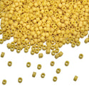 30g Miyuki Delica 11/0 Seed Beads, Opaque Matte Glazed Pineapple DB2284