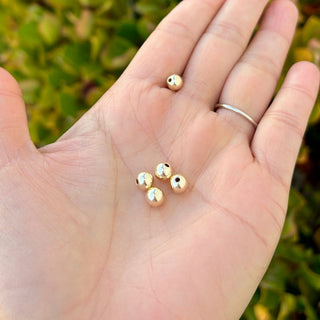 5pcs Real 1/20 14K Gold Filled Seamless Round Beads, Size Selections: 6mm/8mm