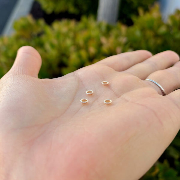 20pcs 1/20 14K Gold Filled Small Bead Grommet Eyelet, Hole ID 2.7mm, Designed For Bead with Hole ID 3mm, JK9-B3