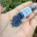 7.5g Miyuki Delica 11/0 Seed Beads, Tidal-Lined Luster Crystal Clear DB2387