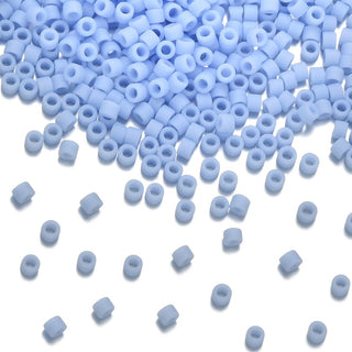 30g Miyuki Delica 11/0 Seed Beads, Opaque Matte Agate Blue DB1587