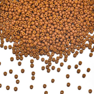 25g Miyuki Rocaille 11/0 Round Seed Beads Duracoat Opaque Toast RR-4460