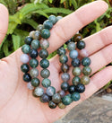 1 Strand Stretch Natural Indian Agate Beaded Gemstone Bracelet, 8mm Bead, Length Selections: 7 inch/7.5 inch/8 inch/8.5 inch