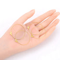 20pcs Raw Brass Large Round Circle Beading Hoops, 0.7mm/21 Gauge, 40mm, Unplated/Uncoated, CX130-6