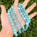 Natural Brazil Blue Amazonite Gemstone Round Beads, 15 Inch/1 Strand, Size Selections: 6mm/8mm/10mm