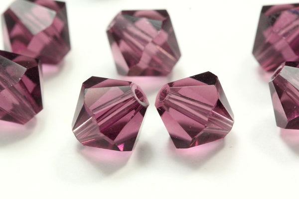 50pcs Adabele Austrian Faceted Bicone Crystal Beads #5301, Amethyst, Size Selections: 6mm/8mm/10mm