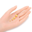 100pcs Sparkle Stardust Round Beads, 18K Yellow Gold Plated Brass, Size Selections: 6mm/8mm/10mm