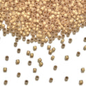 7.5g Miyuki Delica 11/0 Seed Beads, Translucent 24Kt Gold-Lined Opal DB230