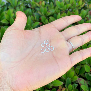 20pcs 925 Sterling Silver Open Jump Rings, 1mm/18 Gauge, Size Selections: 4mm/6mm/8mm/10mm/12mm