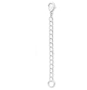 2pcs 925 Sterling Silver Chain Extender with Lobster Claw Clasp, Cable Chain Extension, Length Selections: 2 inch/3 inch/4 inch/5 inch/6 inch