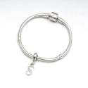 1pc 925 Sterling Silver Letter S, Alphabet Charm Pendant Drop, 18mm Long, Hole ID 4.5mm, EC3-A19
