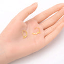 20pcs Tarnish Resistant Interchangeable Leverback Earring Hooks, 18K Yellow Gold Plated Brass, 17mm, BF260-2