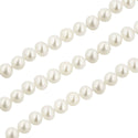 Adabele Natural AAA Grade Round Pearl Beads, White Cultured Freshwater Pearls, 7- 8mm, 1 Strand/14 Inch, FPA-78