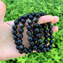 1 Strand Stretch Natural Gold Sheen Obsidian Beaded Gemstone Bracelet, 10mm Bead, Length Selections: 7 inch/7.5 inch/8 inch/8.5 inch