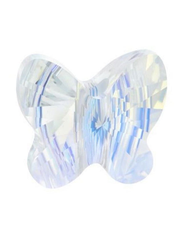 20pcs Creative Club Butterfly Crystal Glass Beads #5754, Center Drilled, Crystal AB #5754, Center Drilled, 22x13mm Large, Hole ID 1mm, CCBF-2