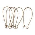 100pcs Earring Hooks Kidney Ear Wire, Antique Bronze Plated Brass, Size Selections: 18mm/25mm/30mm/36mm/43mm/47mm