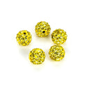 25pcs Adabele Grade A Suncatcher Crystal Rhinestone Pave Polymer Clay Beads, Citrine Yellow, Size Selections: 8mm/10mm/12mm