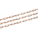 33 Feet Paperclip Cable Copper Chain Link, Bright Coppery, 7.5x3.5mm Large, CW10-A2