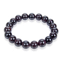1 Strand Stretch Natural Dark Red Garnet Beaded Gemstone Bracelet, 8mm Bead, Length Selections: 7 inch/7.5 inch/8 inch/8.5 inch
